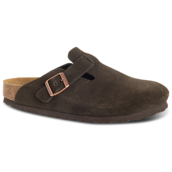 Birkenstock Boston Zuecos de Gamuza con Plantilla Suave