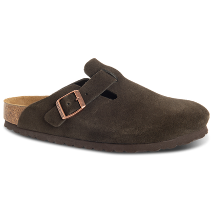 Birkenstock Boston Zuecos de Gamuza con Plantilla Suave