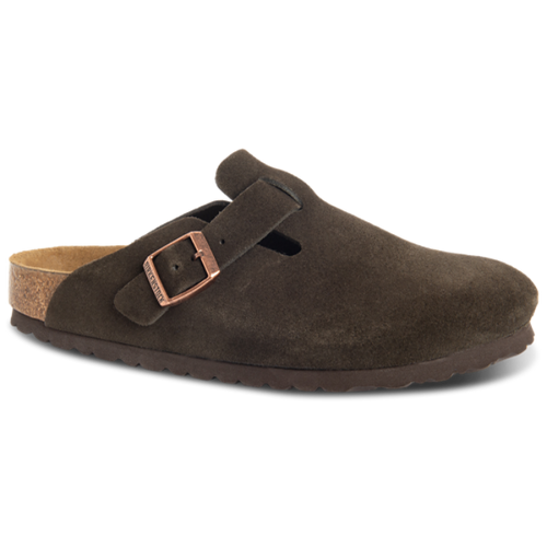 Birkenstock Boston Zuecos de Gamuza con Plantilla Suave